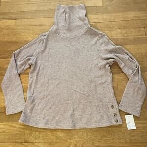 NWT Croft & Barrow women's turtleneck sweater shirt top heather size large L 
B5